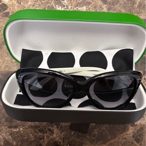 Kate Spade Black and White Cat-Eye Sunglasses